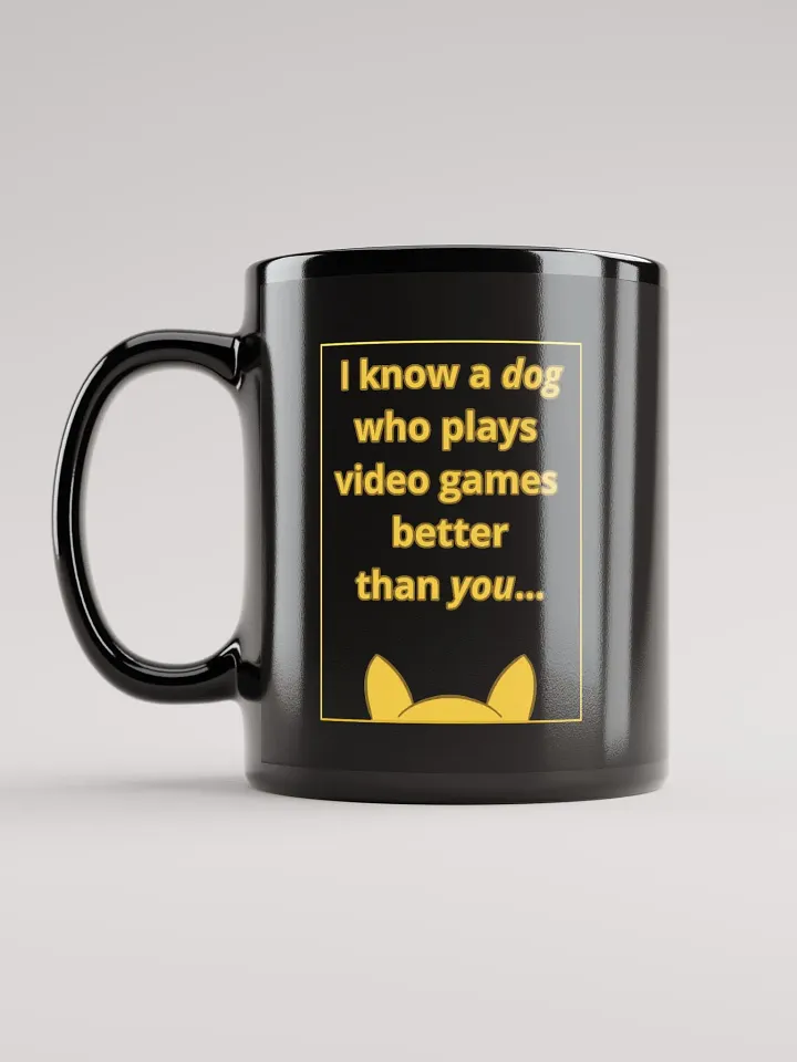 Doopsters - I know a Dog Gamer - Black Glossy Mug product image (1)