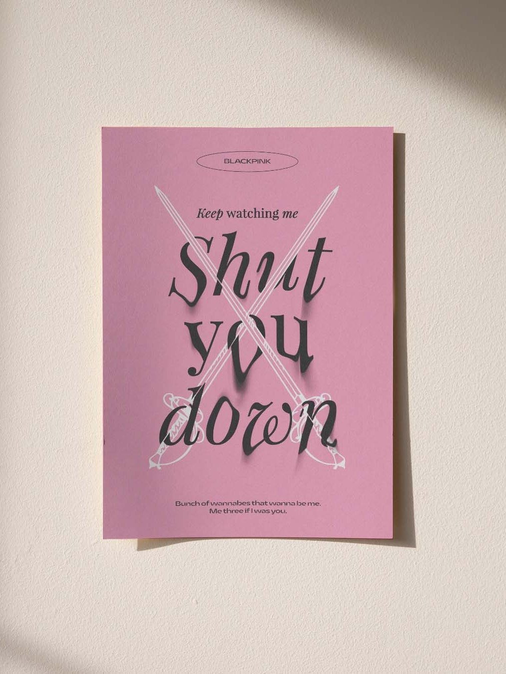 Shut Down - BLACKPINK KPOP Digital Printable Wall Art Poster (A1 SIZE) - Instant Download product image (2)