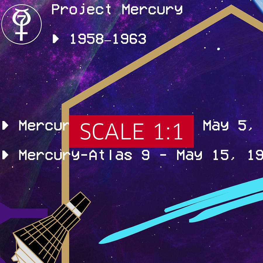 Synthwave NASA Project Mercury (1958–1963) [synthwave/vaporwave/retrowave] — space poster, retrowave poster, neon poster, aesthetic poster product image (5)
