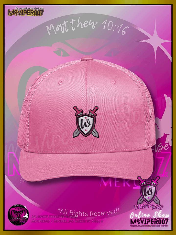 Trucker Hat [Embroidered Design(s) - MsViper007's "WS-Plate Up!!!™ " [royal pink] [V1] Foam Trucker Hat by Anna H. product image (1)