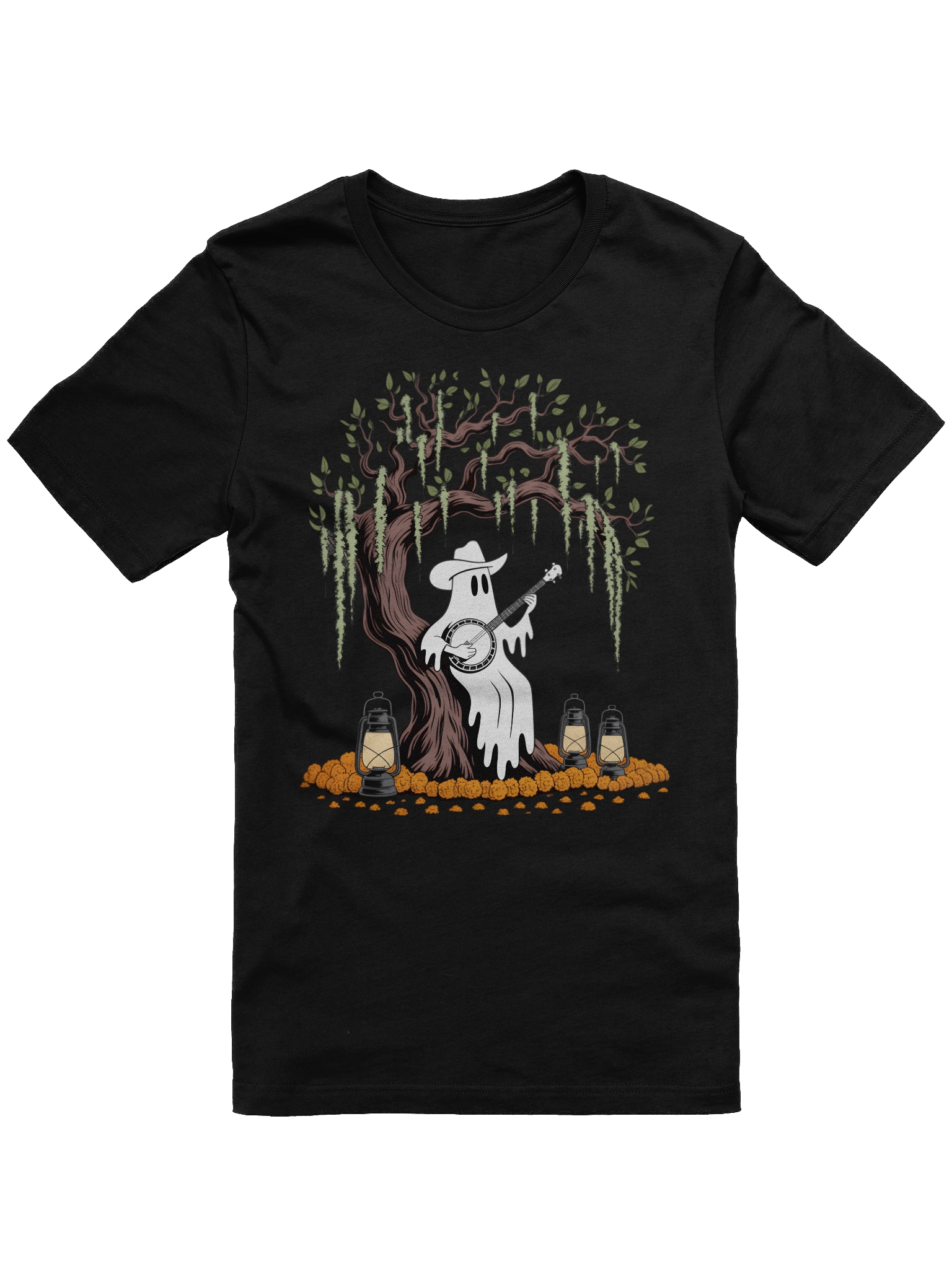 Spooky Serenade Ghost Banjo T-Shirt product image (2)
