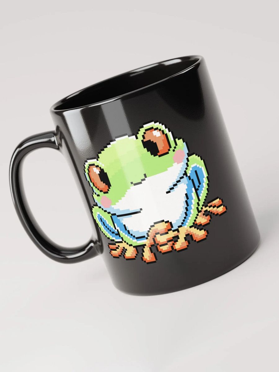 Light Green Rip the Frog Black Glossy Mug product image (5)