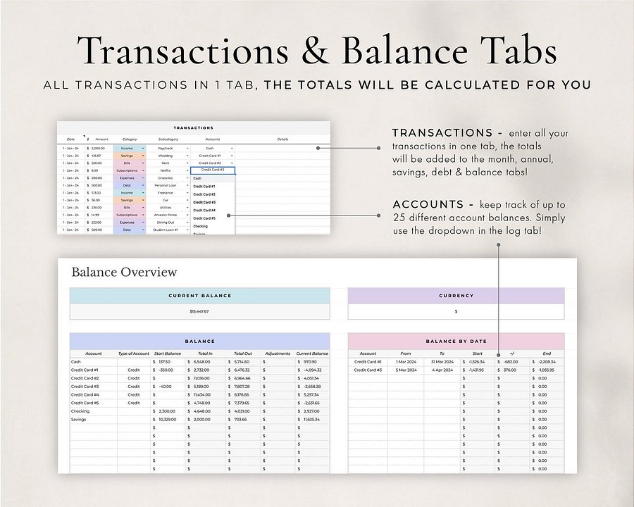 Annual Budget + Spreadsheet for Google Sheets product image (8)