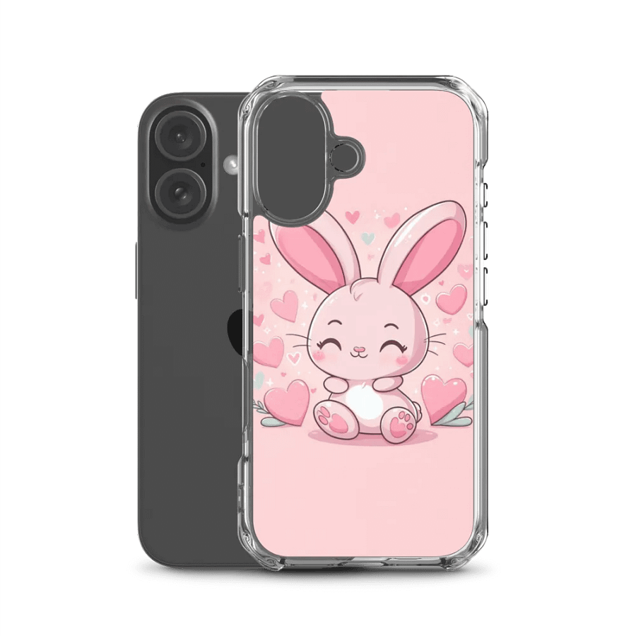 Lovely Bunny Heart iPhone Clear Case product image (50)