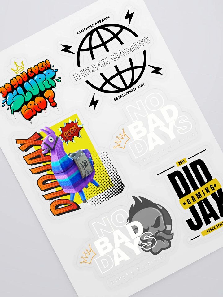 Didjax Gaming Sticker Sheet Set product image (1)