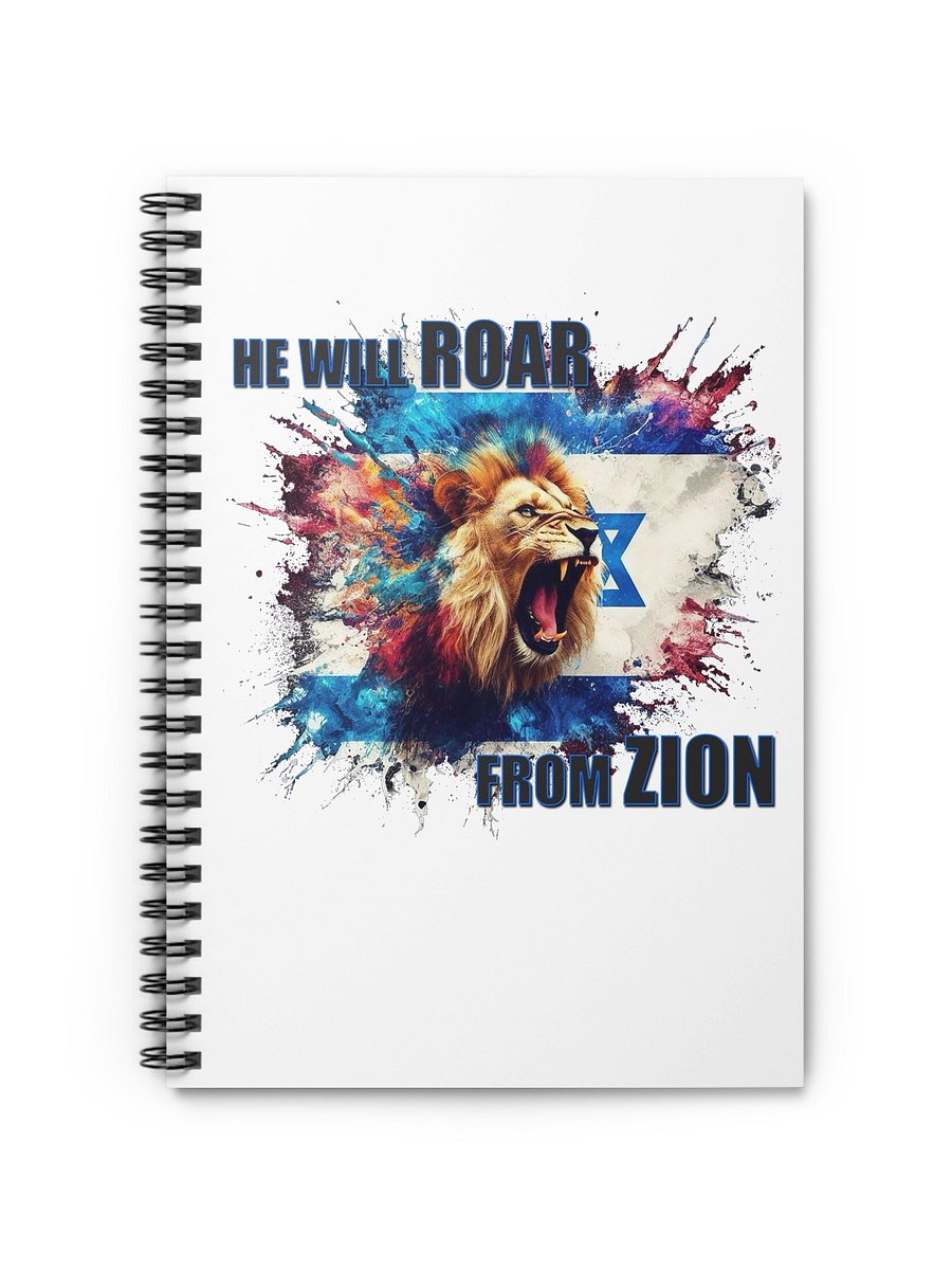 "HE WILL ROAR FROM ZION" Spiral Notebook product image (2)