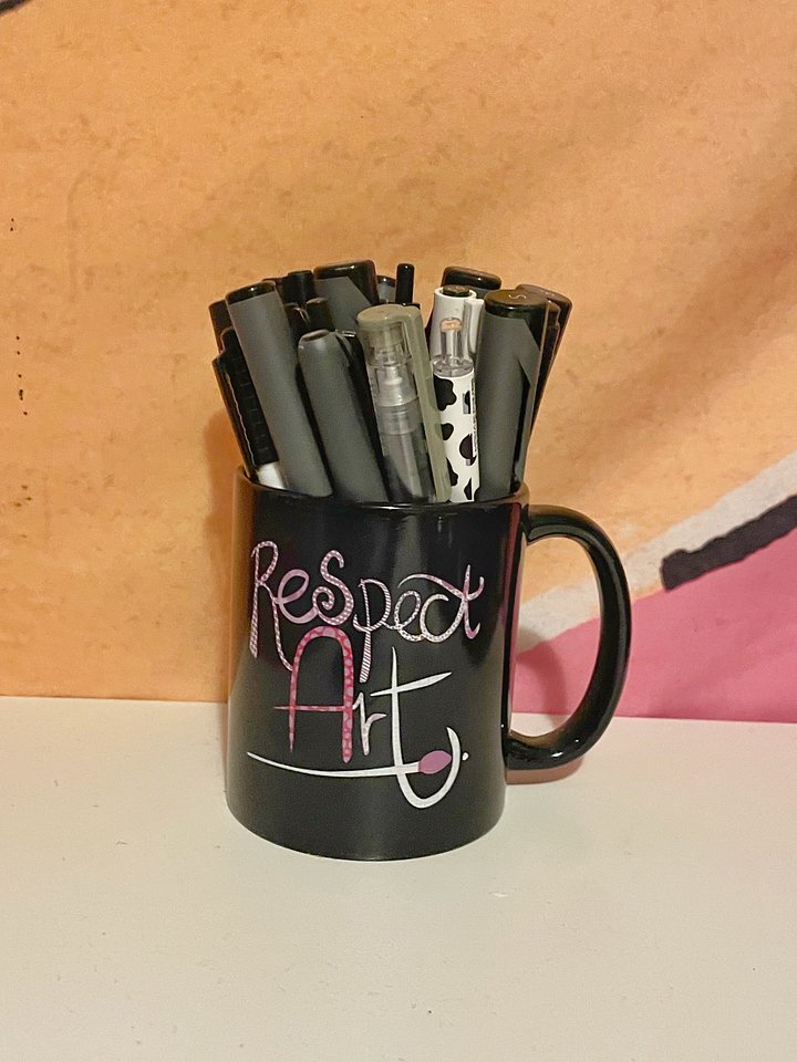 Respect Art Black Mug product image (1)