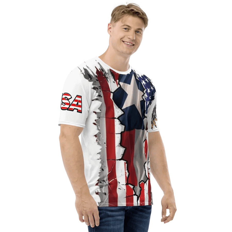 Ripped Flag Fusion Men's T-Shirt product image (4)
