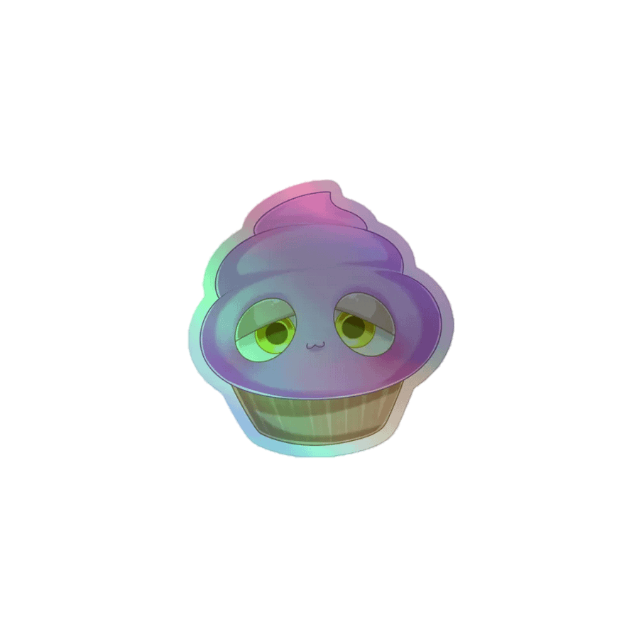 Plum the Muffin Holographic Sticker product image (1)