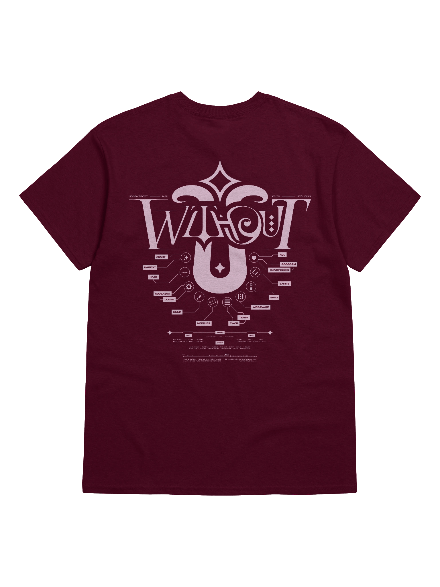 W/O U Pink/Maroon Shirt product image (6)