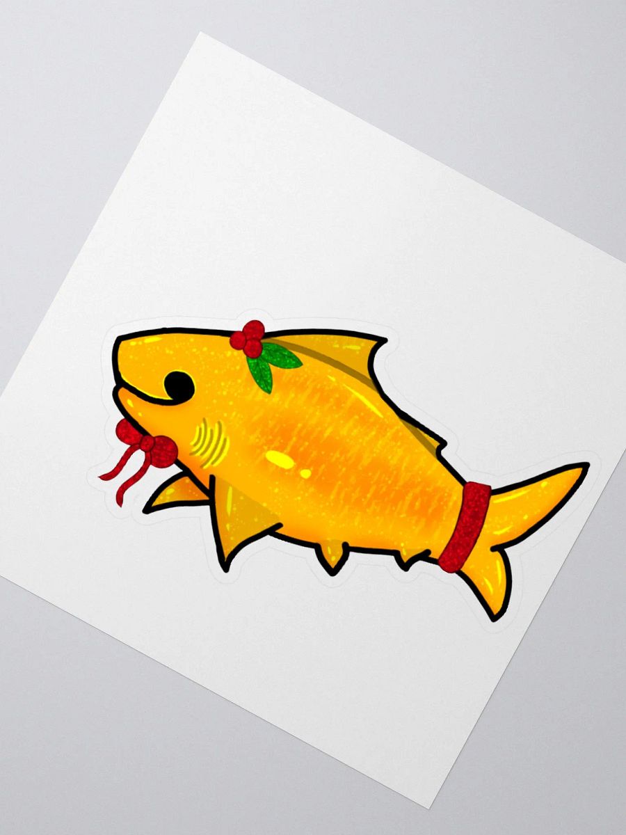 Whale Shark Holiday Mistletoe Sticker product image (4)