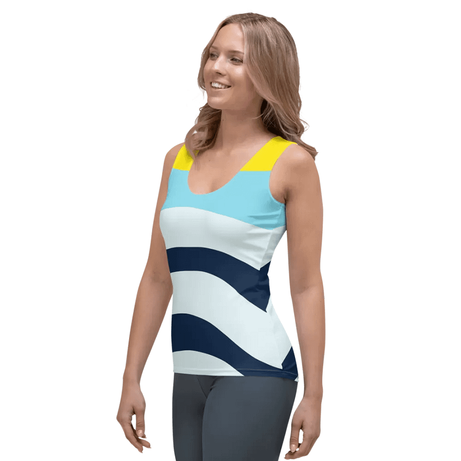 Blue Sunset Waves Women's Tank Top product image (6)