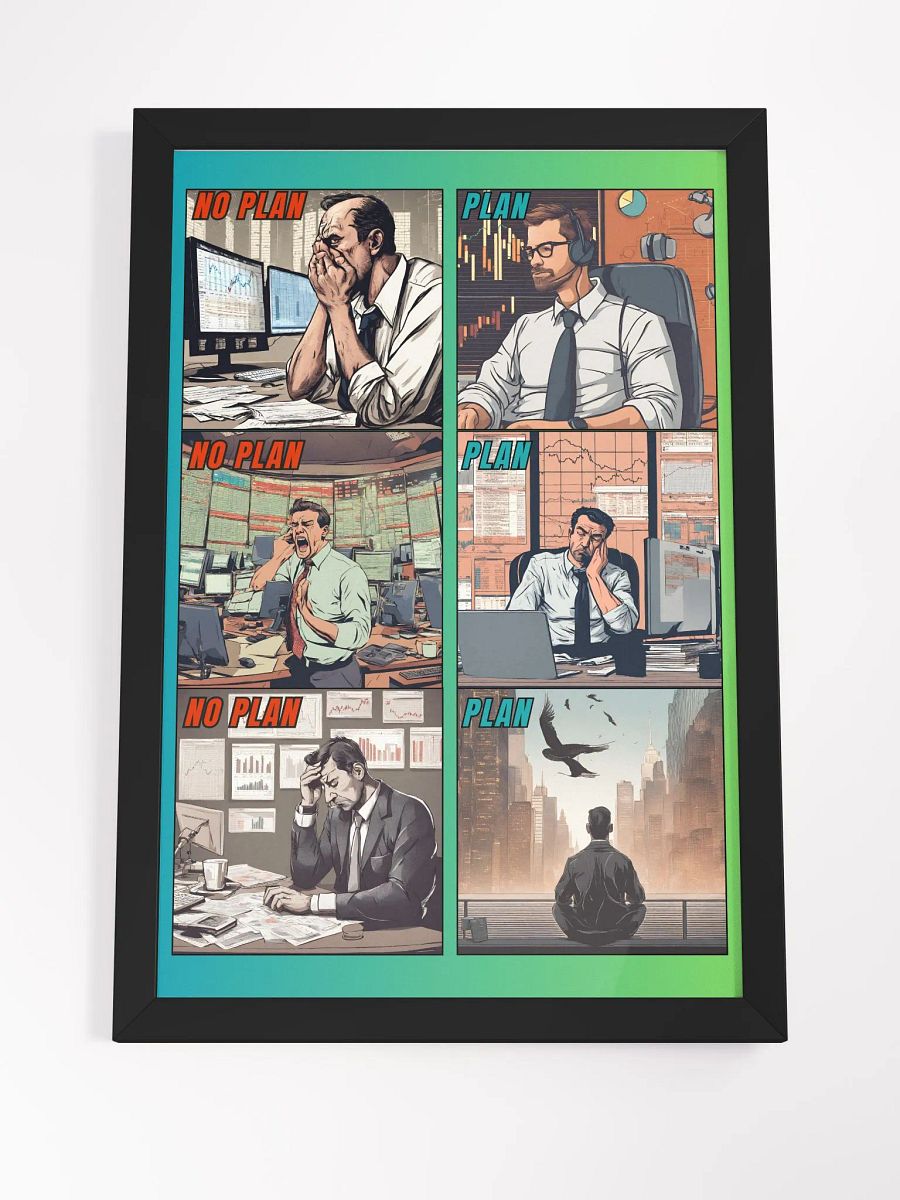 Plan vs No Plan Custom Framed Art product image (7)