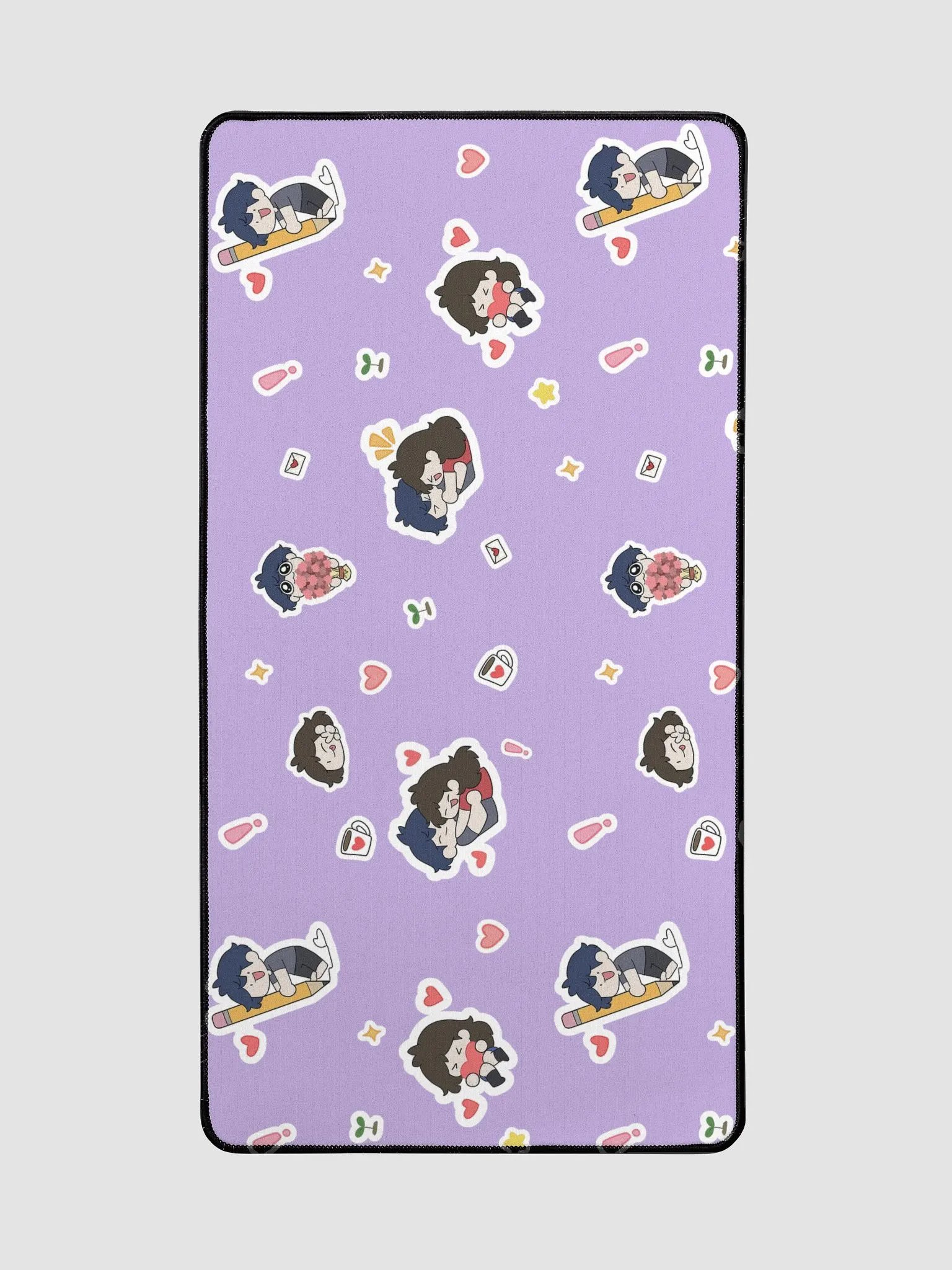PURPLE sticker design Desk Mat 15.5" x 31.5" product image (2)