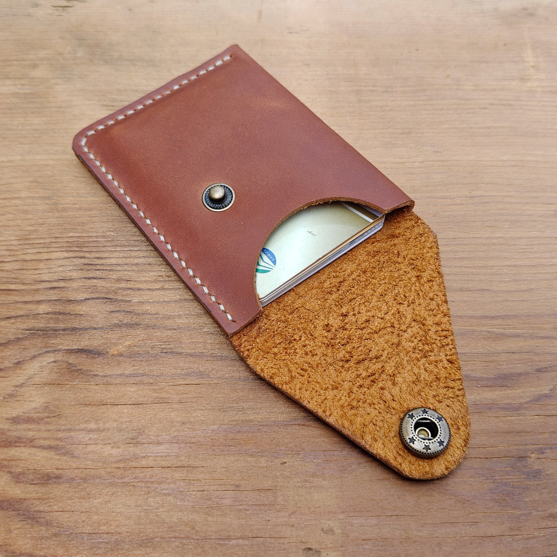 MEEBOY Handmade Slim Leather Business Card Holder, Minimalist Credit Card Wallet for Men and Women product image (5)