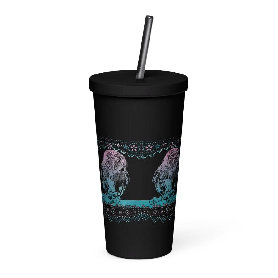 KC, The Vibe (owl), Black Tumbler product image (1)