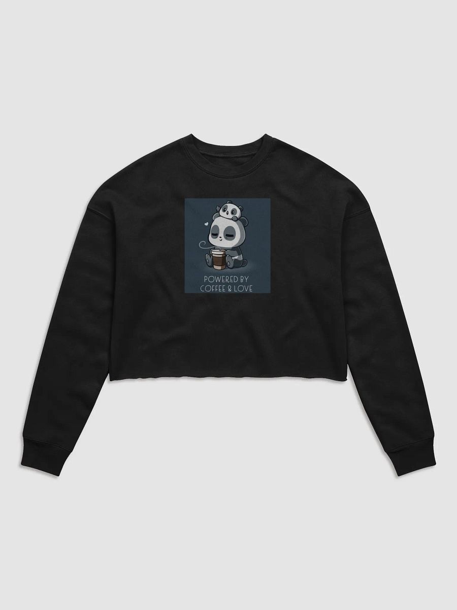 Caffeine Love Panda Crop Sweatshirt product image (2)