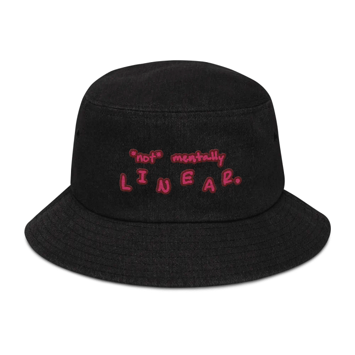 *not* mentally linear (rose) denim bucket hat product image (1)
