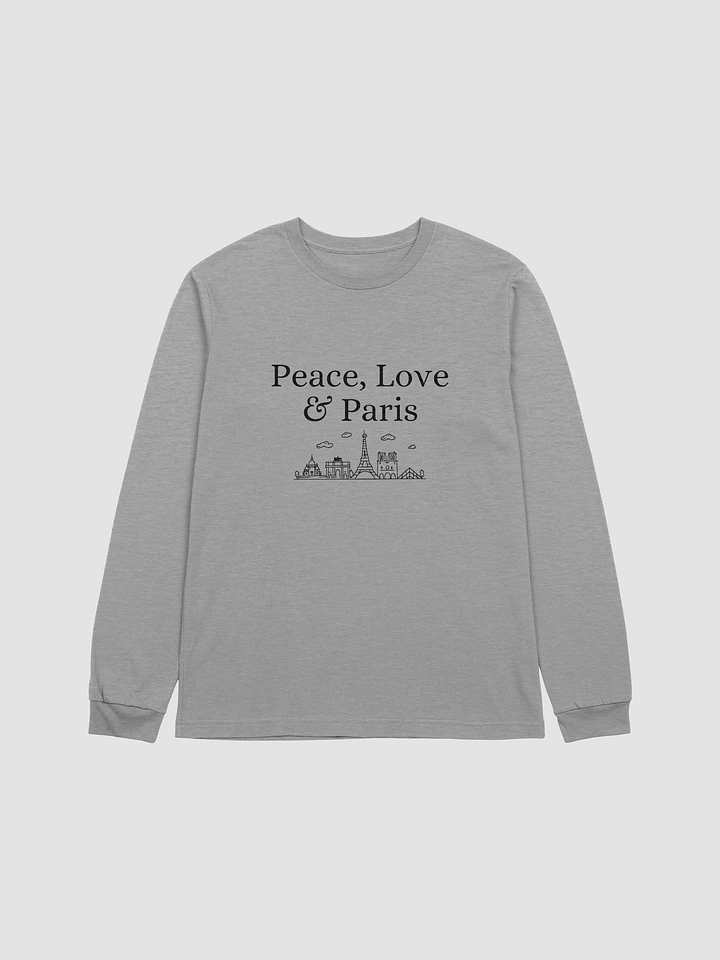 Peace, Love and Paris with Monuments Long Sleeve T-Shirt product image (6)