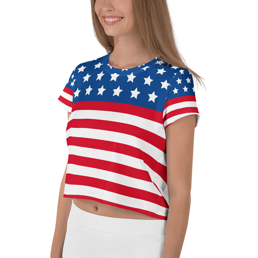 Starry Stripes All-Over Crop Tee product image (3)