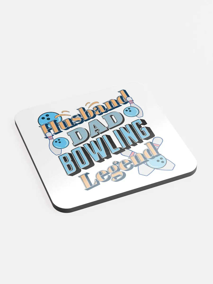 Husband Dad Bowling Legend Cork Coaster product image (2)