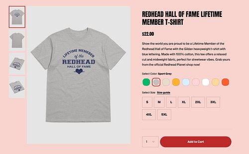 Merch for YOU and/or your favorite REDHEAD at the RedheadPlanetStore.com. 
This Lifetime Member of the Redhead Hall of Fame T...
