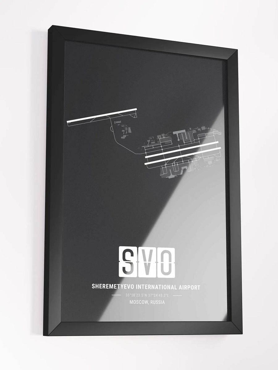 Framed Airport SVO Premium Map On Matt Paper product image (3)