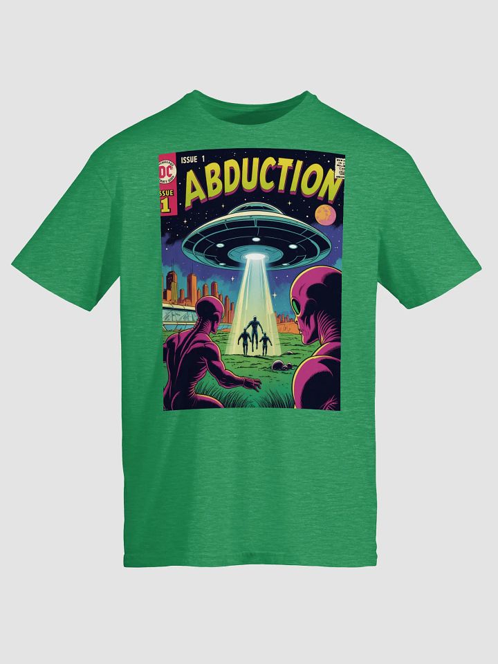 1970s Sci-Fi Comic T-Shirt – Retro Alien Abduction Art product image (6)