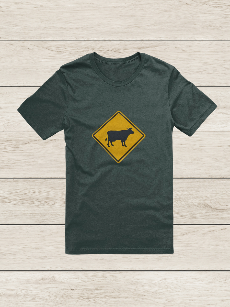 "cow crossing sign" t-shirt product image (8)