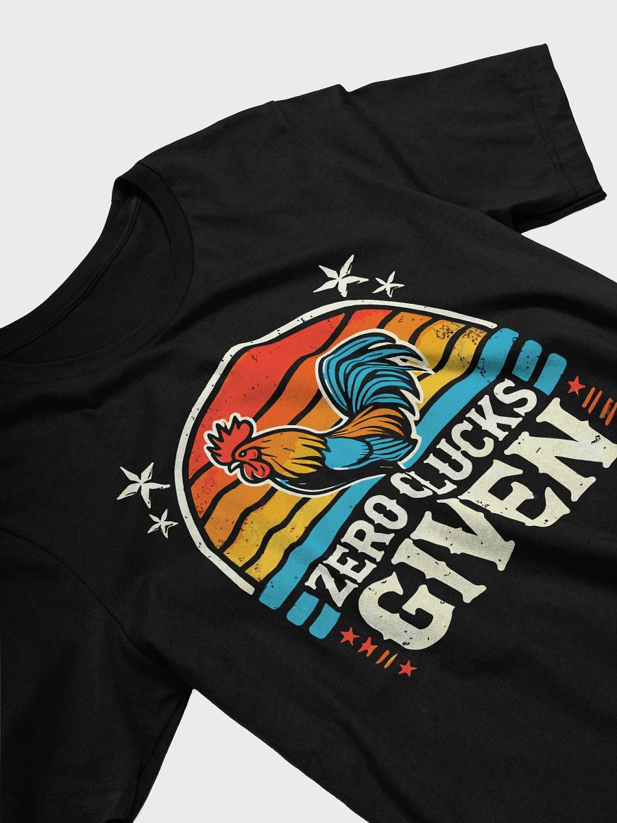 Retro Rooster 'Zero Clucks Given' Tee product image (6)