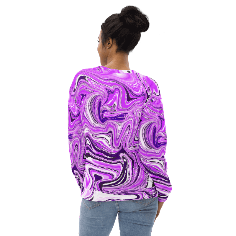 Sweatshirt - Purple Digital Fluid Art product image (8)