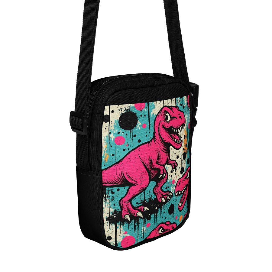 T-rex Paint Neon Graffiti Pop Art - Utility Croosbody Bag product image (3)