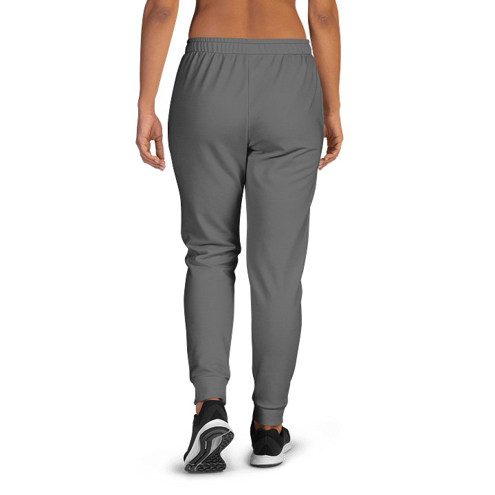 Dark Gray Solid Color Women's Fleece Sweatpants product image (2)