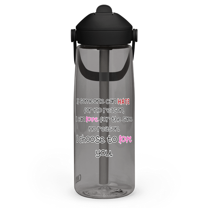 Love & Hydration Flip Straw Bottle product image (1)