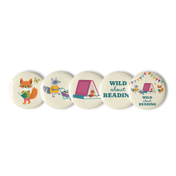 Wild About Reading Pins product image (1)