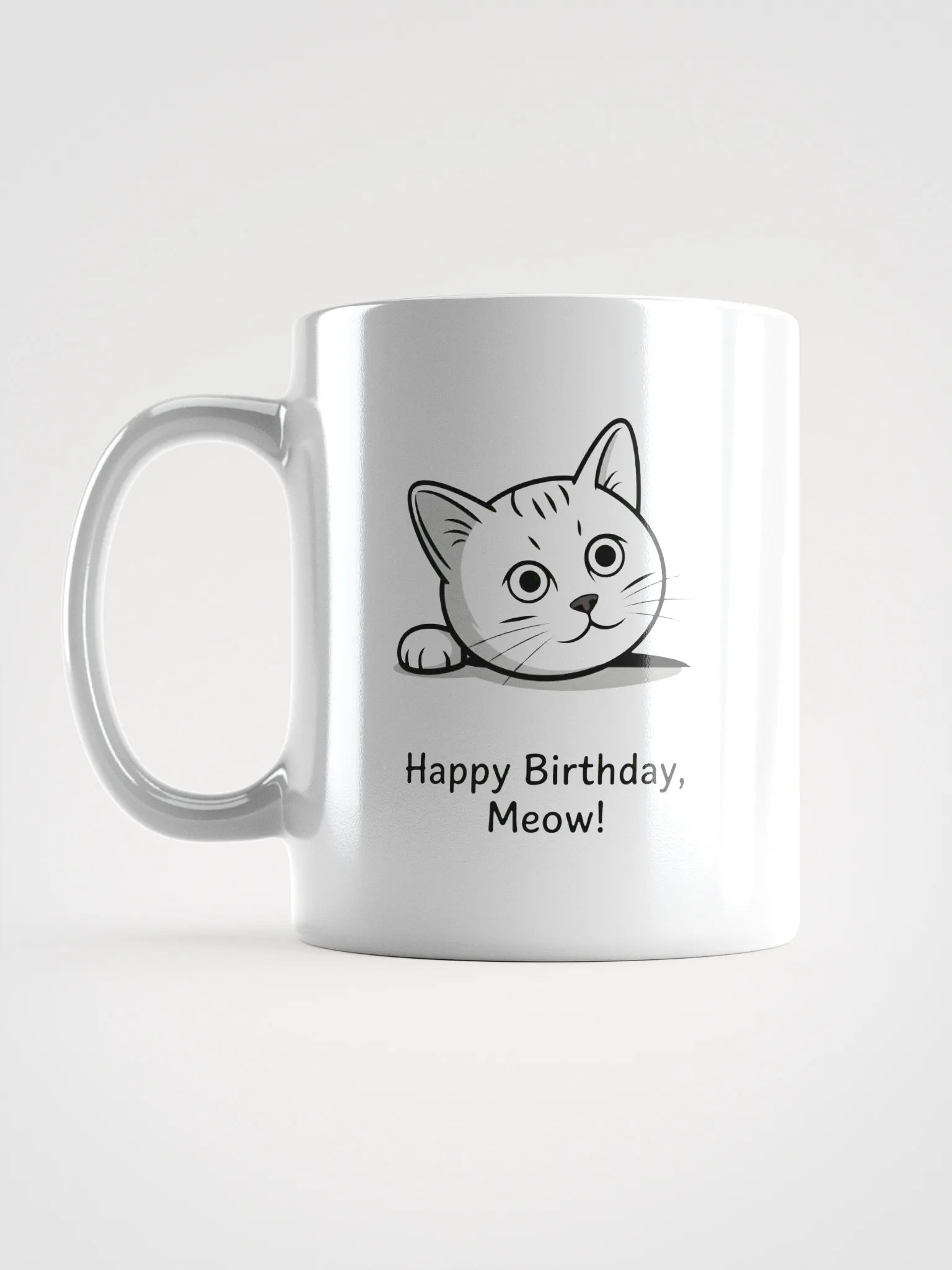Happy Birthday Meow Mug | Cat Lover Gift Mug product image (6)
