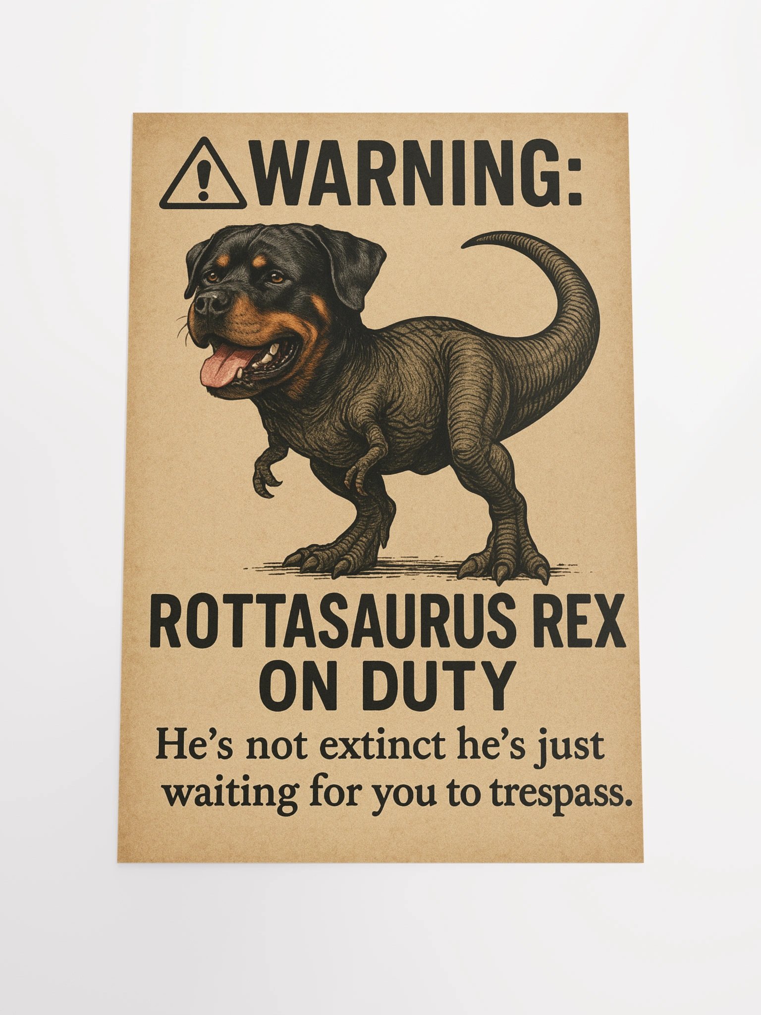 Beware of Rottasaurus Rex Poster product image (2)