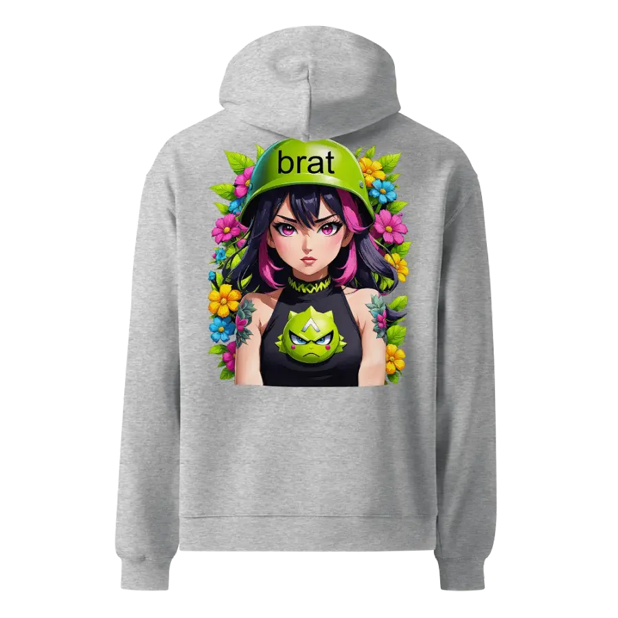 Brat - Premium Hoodie (Athletic Heather) Brat Life - v6 (Back Printed Design) product image (1)