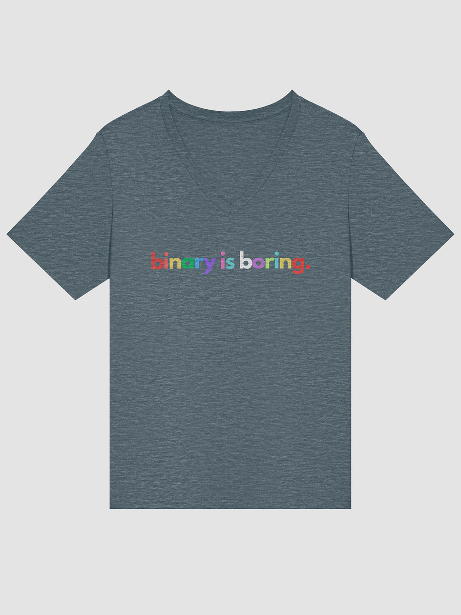 Binary Is Boring (Rainbow) V-Neck tee product image (36)