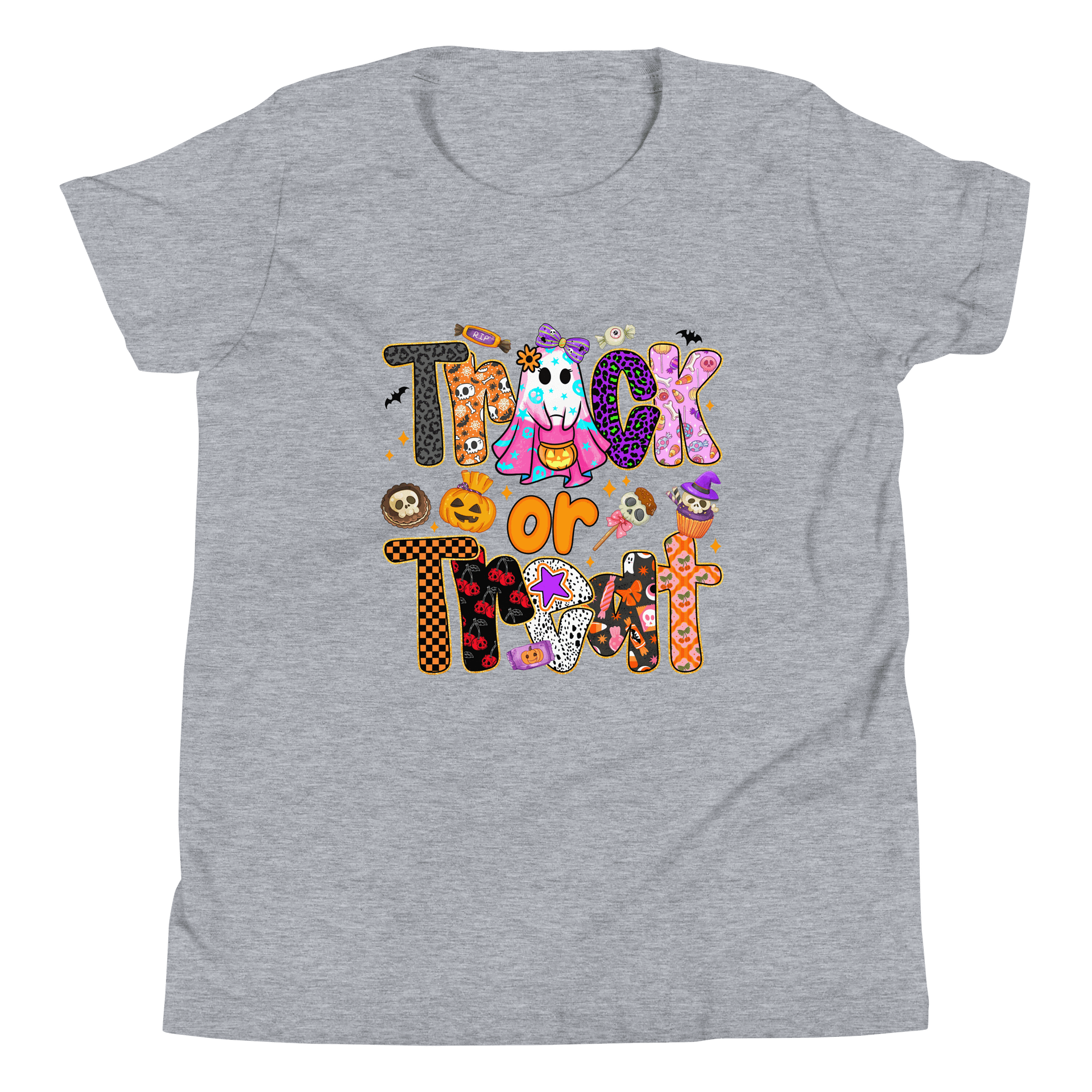 Kids Crew Neck T-Shirt Trick or Treat Graphic product image (5)