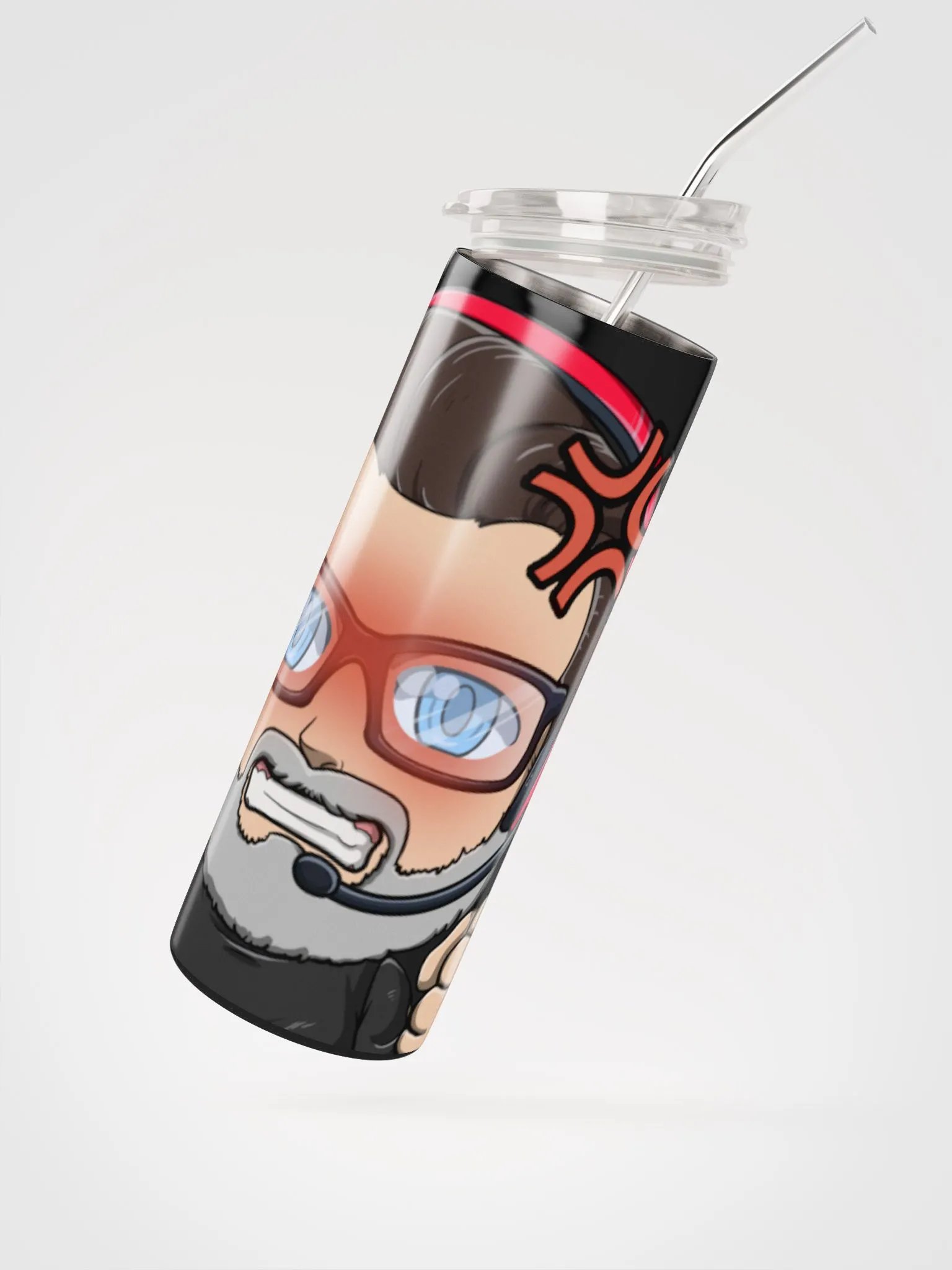 Ricky Rage Emote Stainless Steel Tumbler with Straw product image (2)