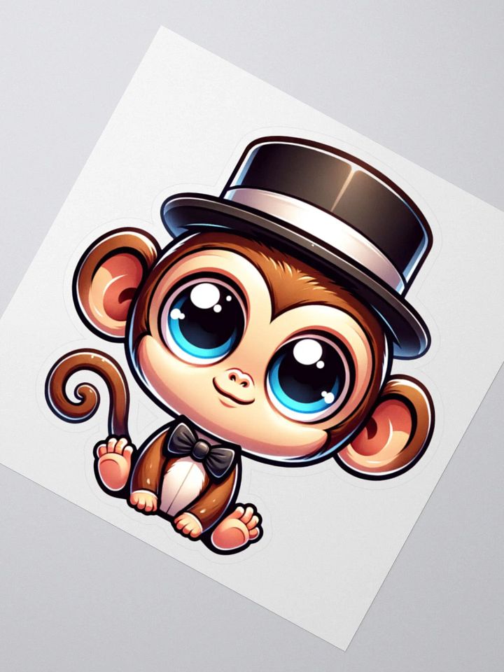 Cute Baby Monkey Vinyl Stickers product image (1)