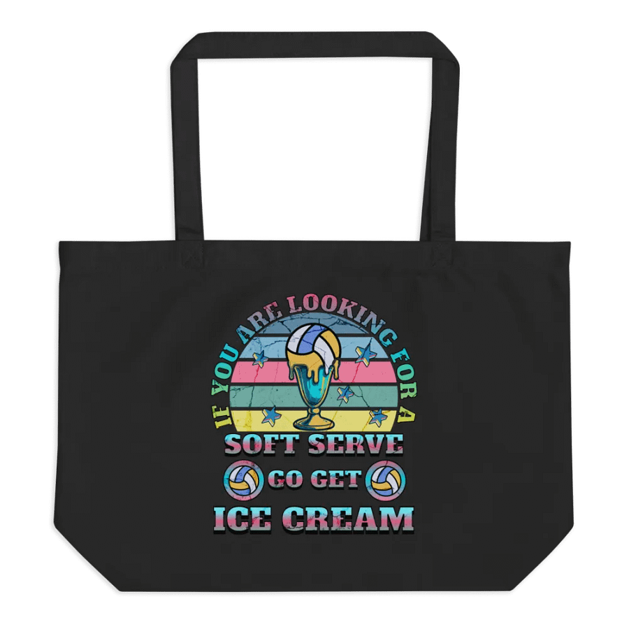 If You Are Looking For A Soft Serve Go Get Ice Cream Volleyball Tote product image (1)