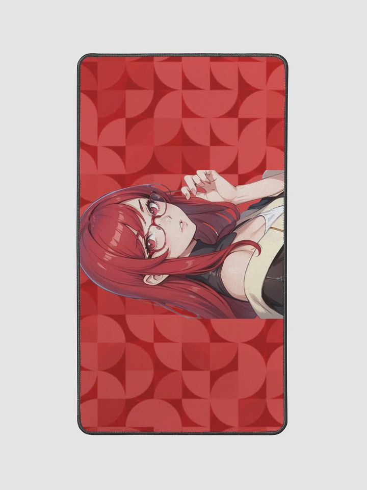 (Red WAIFU) K Desk Mat 12" x 22" product image (1)