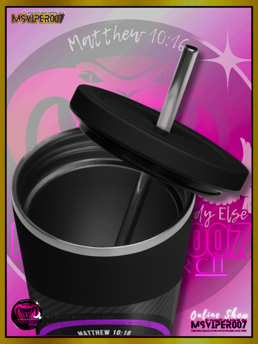 Tumbler - "MsViper_007™ Brand [purple/blk] - Support&Sport" Insulated Tumbler with a Straw By Anna H. product image (10)