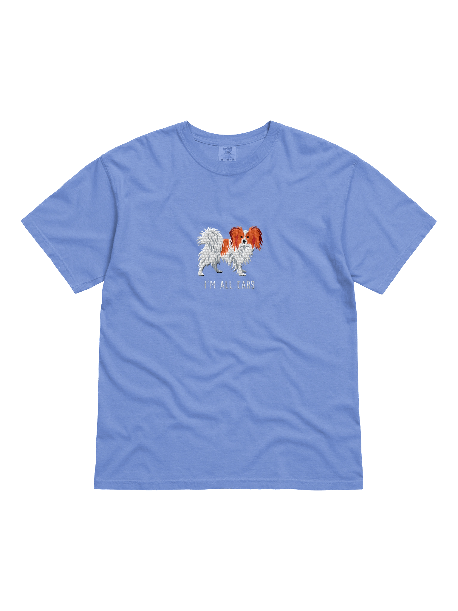 I'm All Ears T-Shirt(Embroidered) of a Papillon(Red & White) product image (41)
