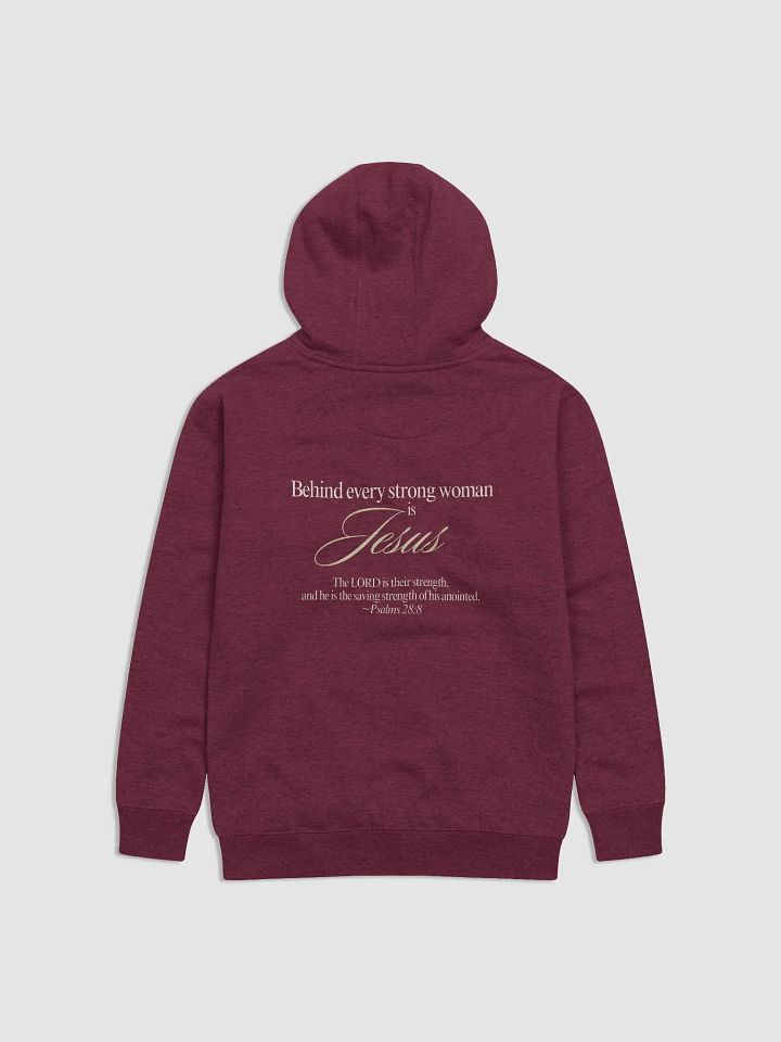 Behind Every Strong Woman is Jesus Premium Hoodie product image (1)