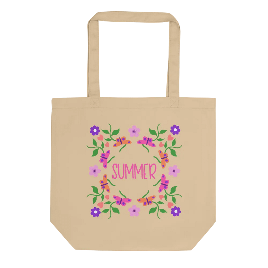 Flowers and Butterflies Summer Eco-Friendly Tote Bag product image (1)