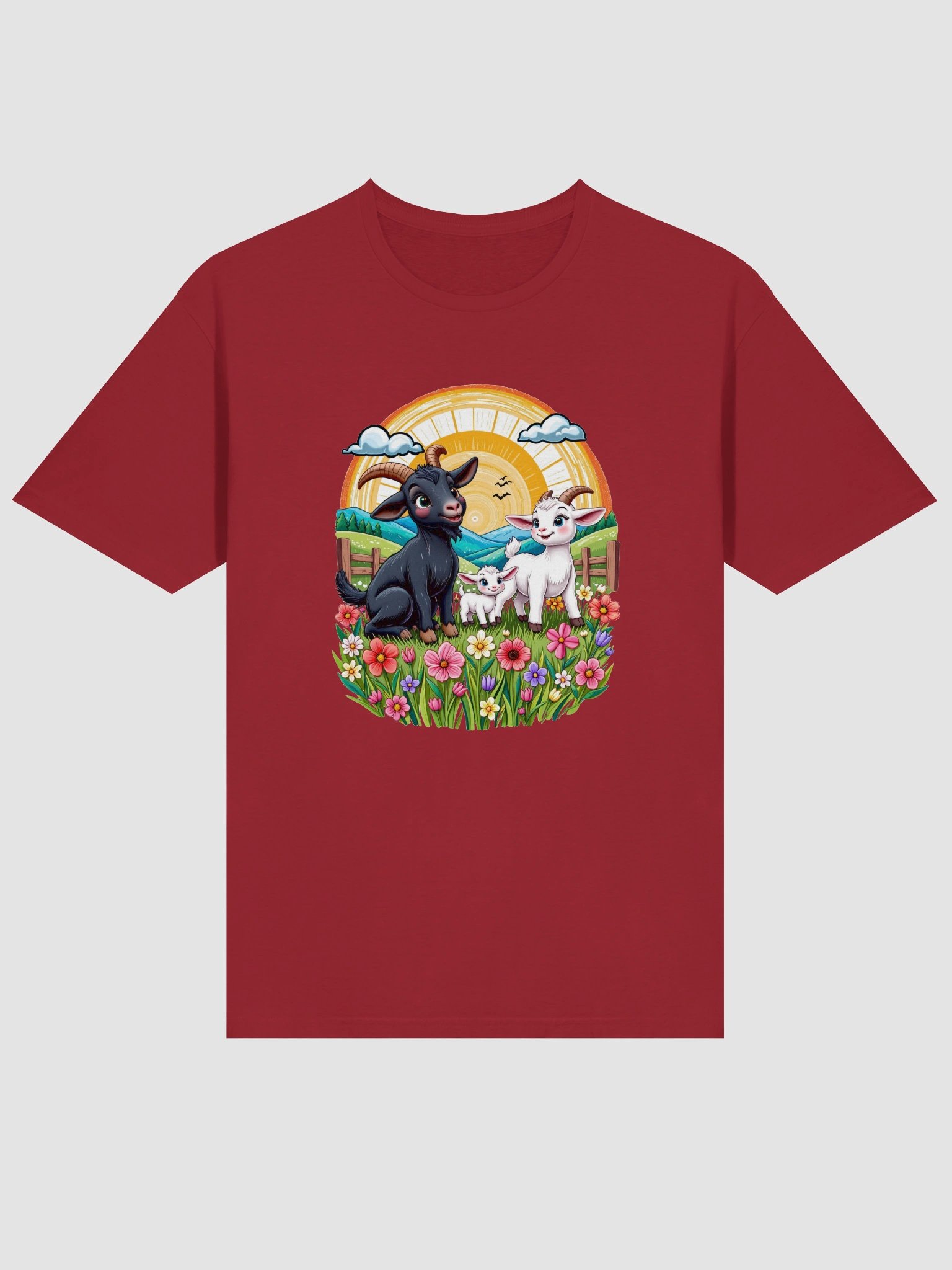Pastoral Paradise Goat Trio T-Shirt product image (11)