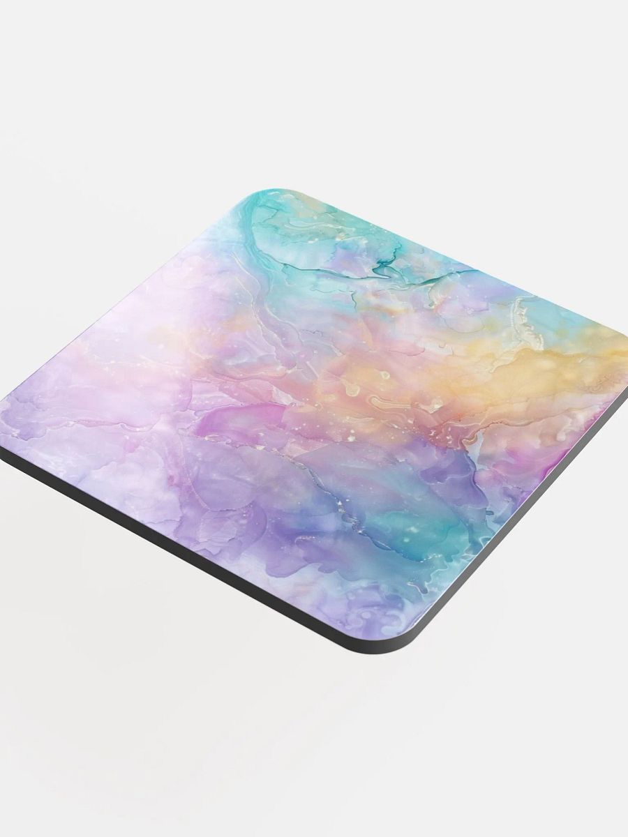 Multicolor Alcohol Ink Glossy Cork Coaster by Treasure Pie product image (4)